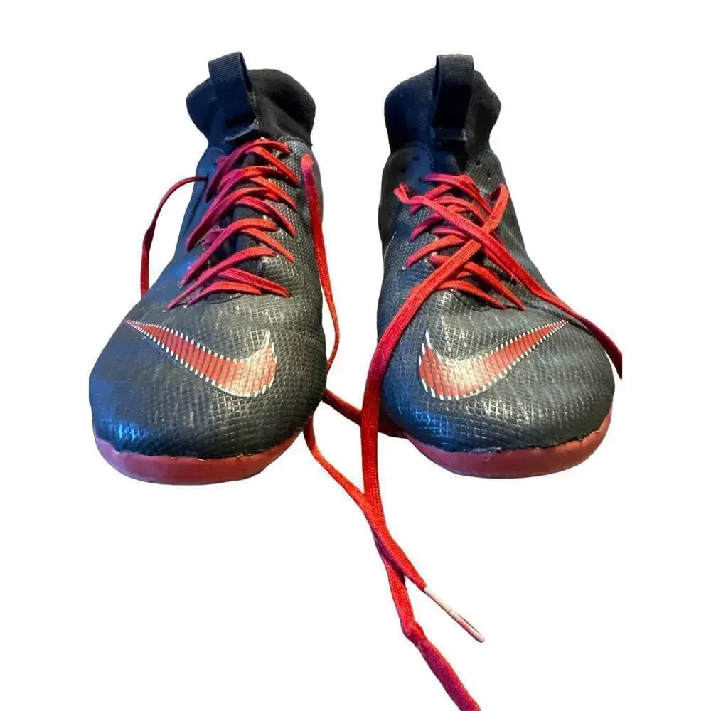 Nike Size 5.5 US Black/Red Mercurisl Soccer Cleats Engineered for Speed